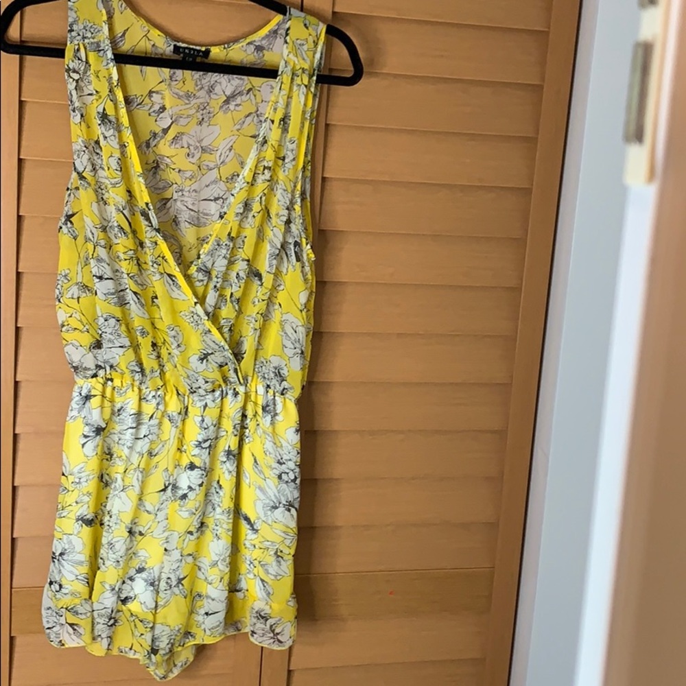 Yellow birthday brunch romper